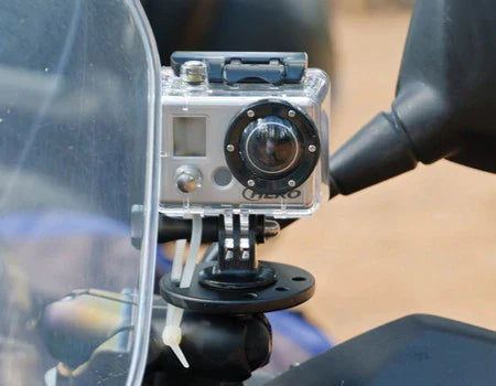 Ball Adapter with Round Plate and 1/4"-20 Threaded Stud - RAM Mounts RAM-B-202AU