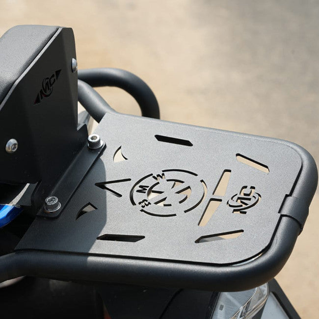 BMW G 310 R Carrier with Backrest – Motocare Luggage Rack & Pillion Comfort Support | Touring Backrest Carrier for BMW G310R