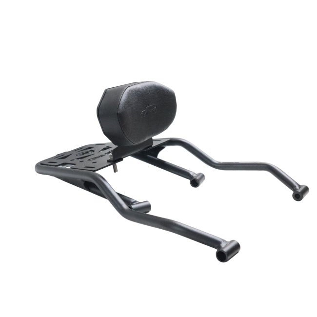 MotoCare Carrier with Backrest for Guerrilla 450 – Rear Luggage Rack with Pillion Support