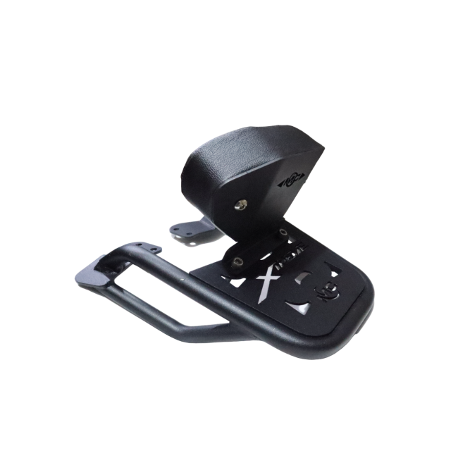 MotoCare Carrier with Backrest for Hero Xtreme 125R | Heavy Duty Luggage Rack with Pillion Back Support