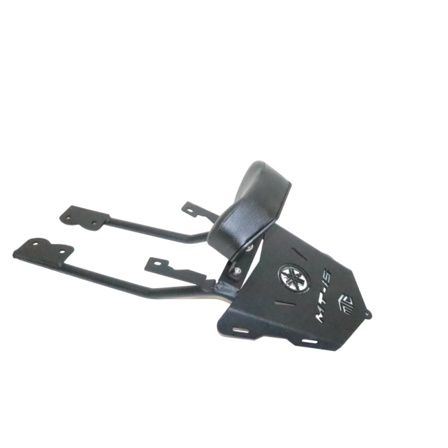 Motocare Carrier with Backrest for Yamaha MT-15 | Rear Luggage Carrier with Pillion Back Support
