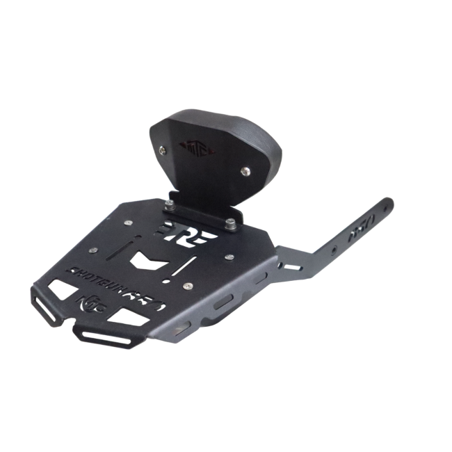 MotoCare Carrier with Backrest for Royal Enfield Shotgun 650 – Heavy Duty Luggage Rack with Pillion Support