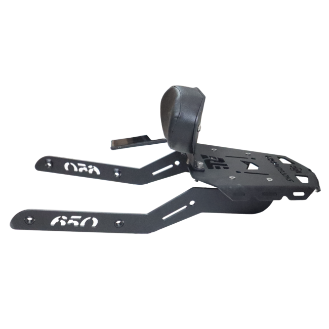 MotoCare Carrier with Backrest for Royal Enfield Shotgun 650 – Heavy Duty Luggage Rack with Pillion Support