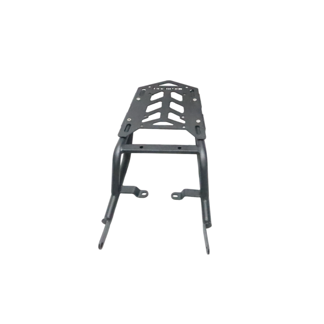 MotoCare Carrier with Plate for Royal Enfield Himalayan 411 – Heavy Duty Rear Luggage Rack (Black)