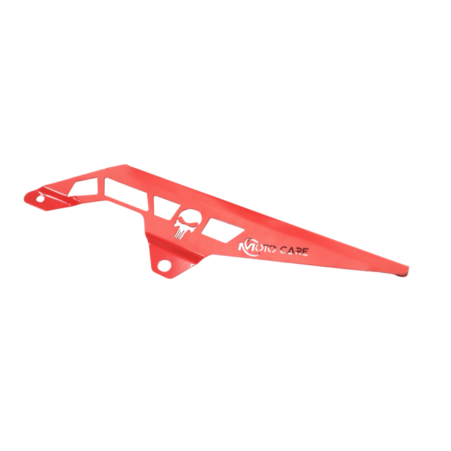 MotoCare Chain Guard for Hero XPulse 210 | Heavy Duty Metal Chain Sprocket Protector | Stylish Red Finish