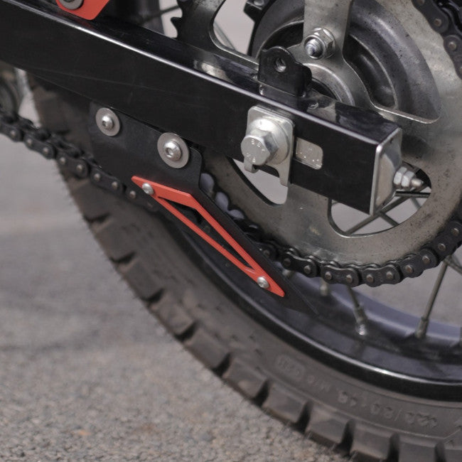 MotoCare Chain Sprocket Guard for Hero XPulse 210 | Heavy Duty Chain Protector | Stylish Red Finish Cover