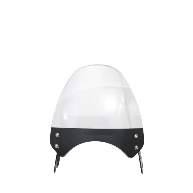 MotoCare Clear Small Visor for Royal Enfield Hunter 350 | Windshield Wind Deflector