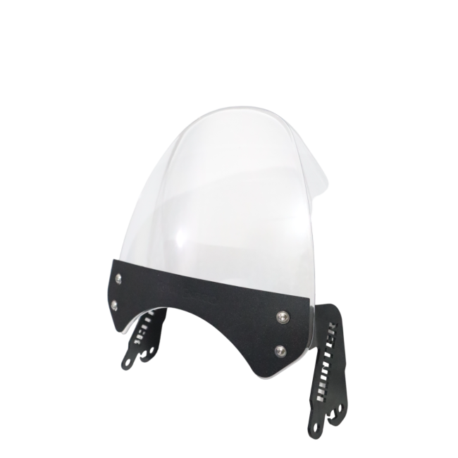 MotoCare Clear Small Visor for Royal Enfield Hunter 350 | Windshield Wind Deflector