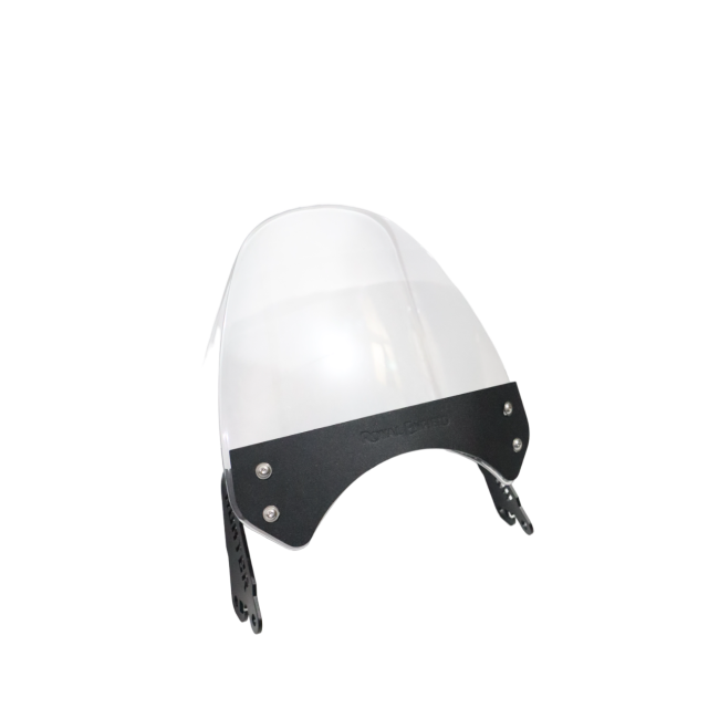 MotoCare Clear Small Visor for Royal Enfield Hunter 350 | Windshield Wind Deflector