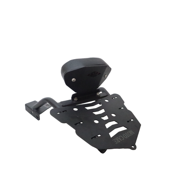 Motocare CNC Carrier Plate with Backrest for Yamaha FZS 25 | Premium Rear Luggage Rack with Pillion Support