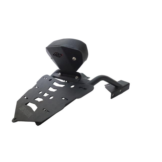 Motocare CNC Carrier Plate with Backrest for Yamaha FZS 25 | Premium Rear Luggage Rack with Pillion Support