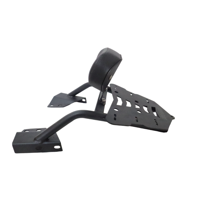 Motocare CNC Carrier Plate with Backrest for Yamaha FZS 25 | Premium Rear Luggage Rack with Pillion Support