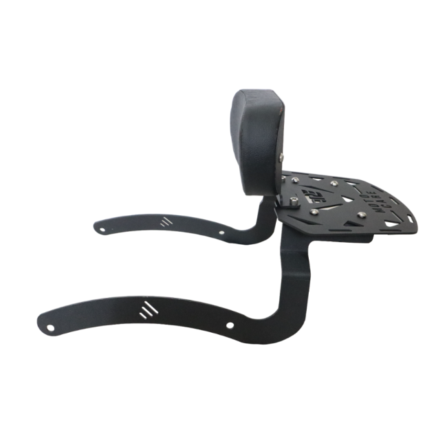 MotoCare CNC Carrier Plate with Backrest for Royal Enfield Super Meteor 650 | Luggage Rack