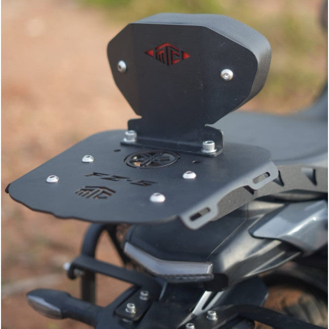 Motocare CNC Carrier Plate with Backrest for Yamaha FZ-S V3 / V4 – Luggage Rack with Pillion Support