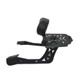 Motocare CNC Carrier Plate with Backrest for Yamaha FZ-X | Rear Luggage Rack with Pillion Support | Heavy Duty Touring Carrier