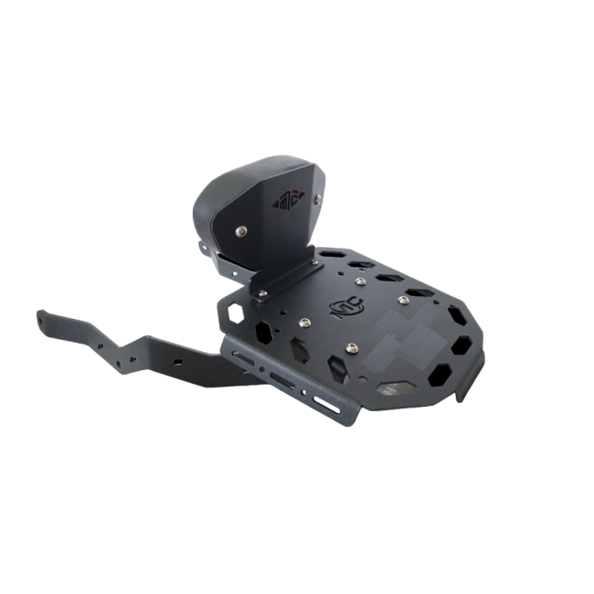 MotoCare CNC Carrier Plate with Backrest for Harley Davidson X440 – Pillion Backrest & Luggage Carrier