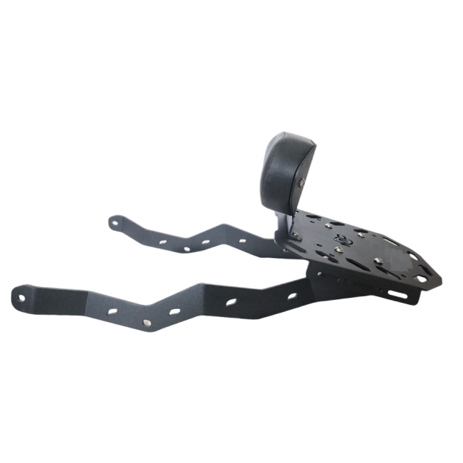 MotoCare CNC Carrier Plate with Backrest for Harley Davidson X440 – Pillion Backrest & Luggage Carrier