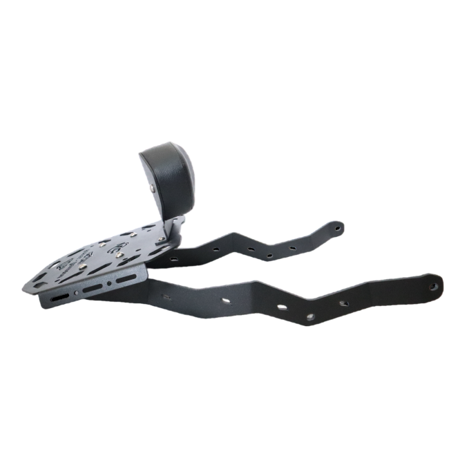 MotoCare CNC Carrier Plate with Backrest for Harley Davidson X440 – Pillion Backrest & Luggage Carrier
