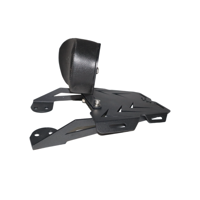 MotoCare CNC Carrier Plate with Backrest for Bajaj Pulsar NS200 | Heavy Duty Luggage Rack & Pillion Support