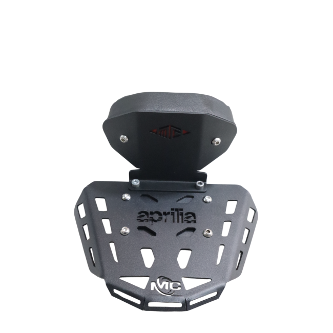 MotoCare CNC Carrier with Backrest for Aprilia RS 457 | Touring Luggage Rack & Pillion Support