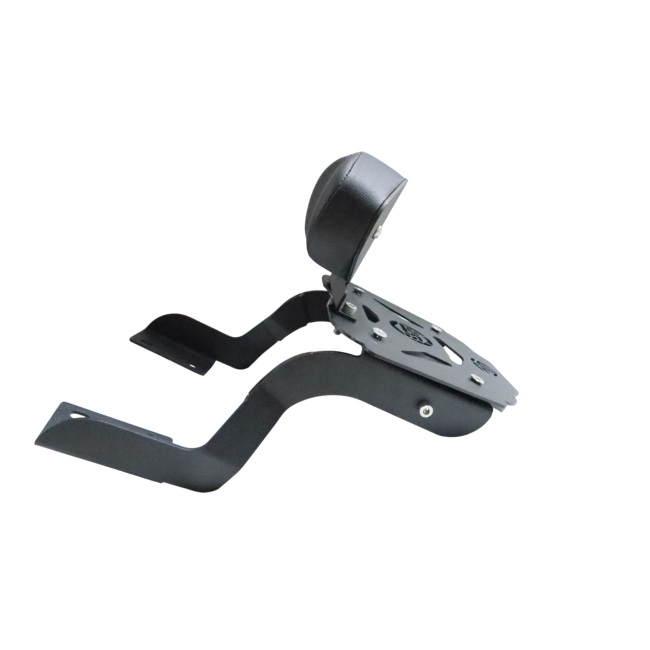MotoCare CNC Carrier with Backrest for Royal Enfield Interceptor 650 – Luggage Rack & Passenger Support