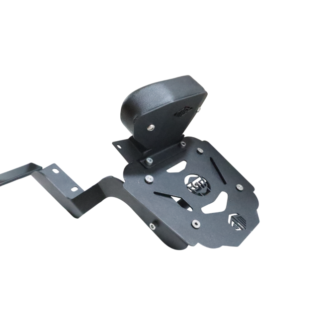MotoCare CNC Carrier with Backrest for Royal Enfield Interceptor 650 – Luggage Rack & Passenger Support