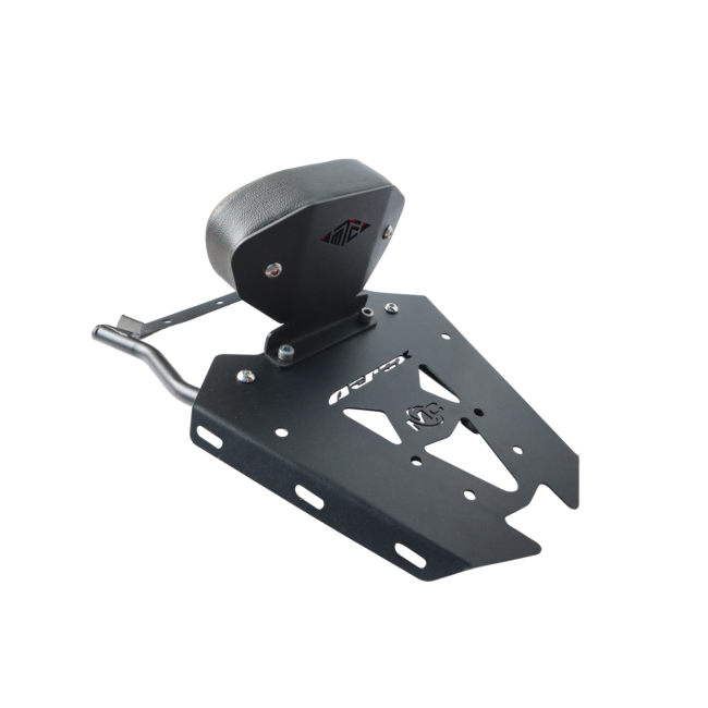 Motocare CNC Carrier with Backrest for Yamaha Aerox 155 | Premium Rear Luggage Rack with Pillion Support