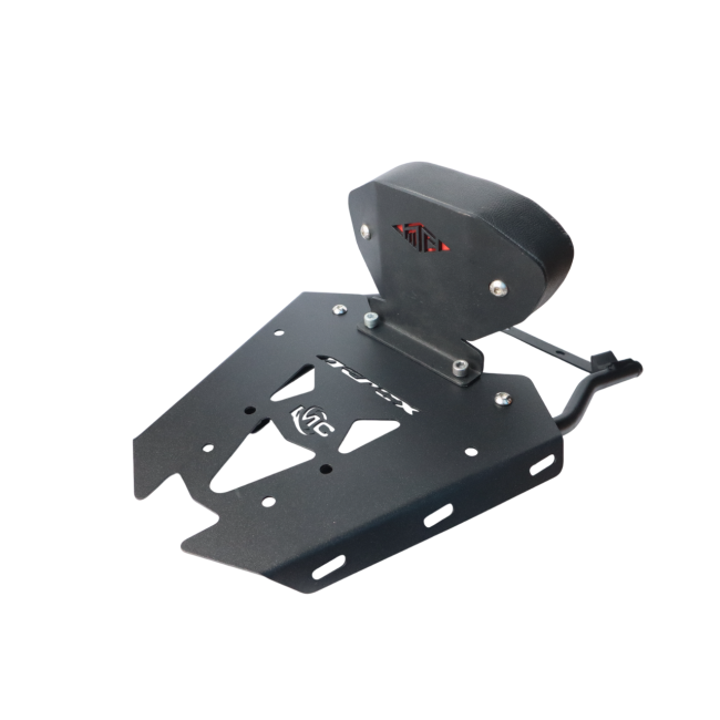 Motocare CNC Carrier with Backrest for Yamaha Aerox 155 | Premium Rear Luggage Rack with Pillion Support