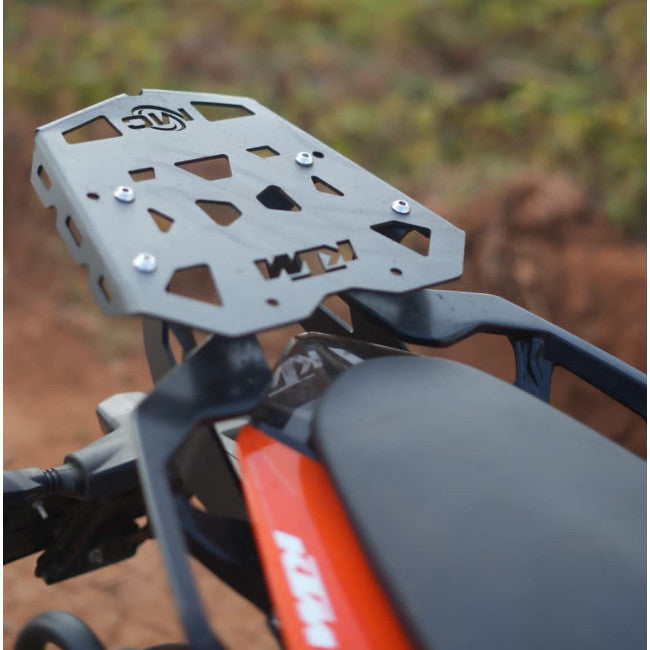 MotoCare CNC Carrier Plate for KTM Duke 200 BS6 | Heavy Duty Rear Luggage Rack Mount Bracket
