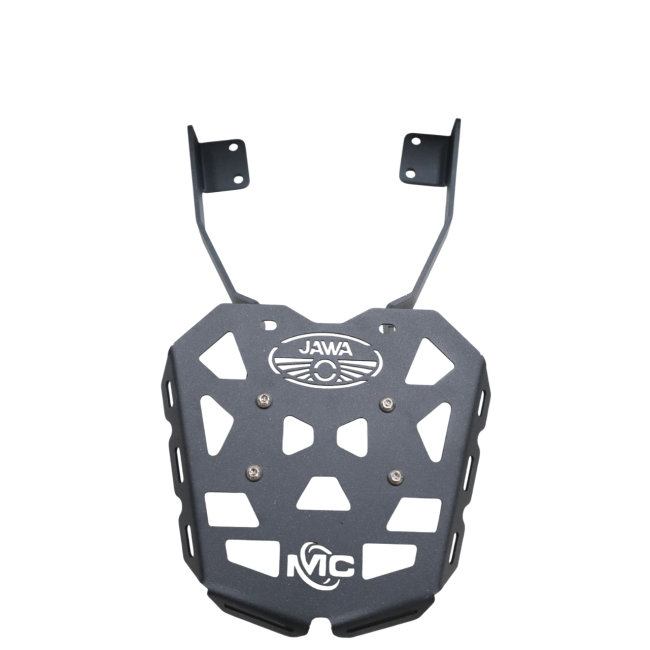 MotoCare CNC Rear Carrier with Plate for Jawa 42 FJ | Heavy Duty Bike Luggage Rack & Protection Carrier