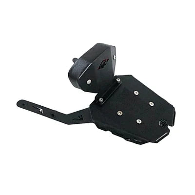 MotoCare CNC Carrier Plate with Backrest (Logo) for Royal Enfield Super Meteor 650 | Luggage Rack