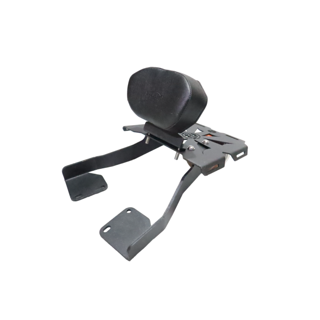 MotoCare CNC Carrier Plate with Backrest for Royal Enfield Hunter 350 | Luggage Rack & Pillion Support