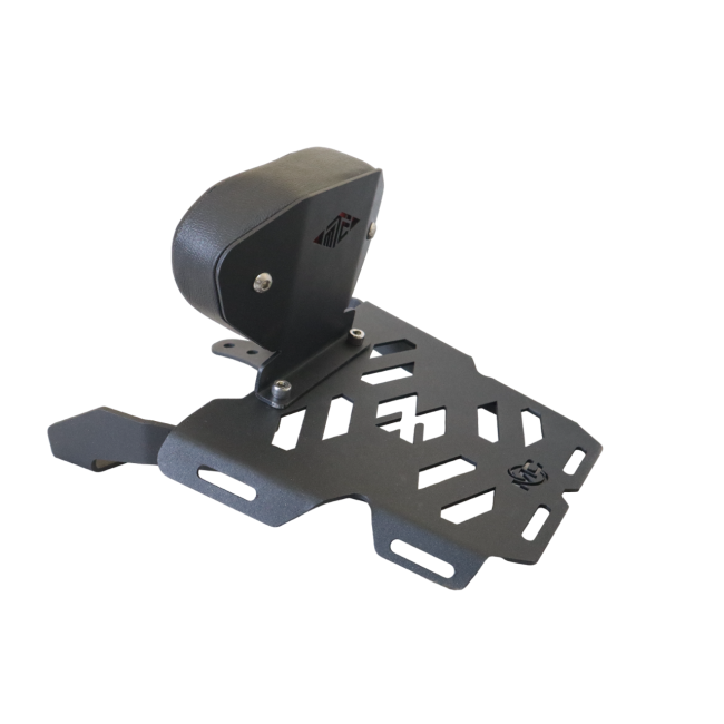 Motocare CNC Carrier Plate with Backrest for Bajaj Pulsar N160 / F250 | Heavy Duty Luggage Rack & Pillion Back Support