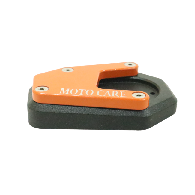 Motocare CNC Side Stand Extender (Orange) for KTM Adventure 250/390 | Foot Enlarger Plate