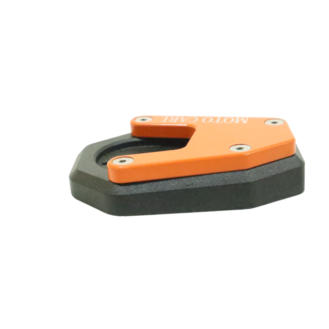 Motocare CNC Side Stand Extender (Orange) for KTM Adventure 250/390 | Foot Enlarger Plate