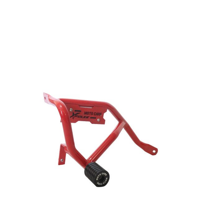 MotoCare Crash Guard with Dual Sliders (Red) for Hero Xpulse 200 / 200 4V | Heavy Duty Engine Protection Guard
