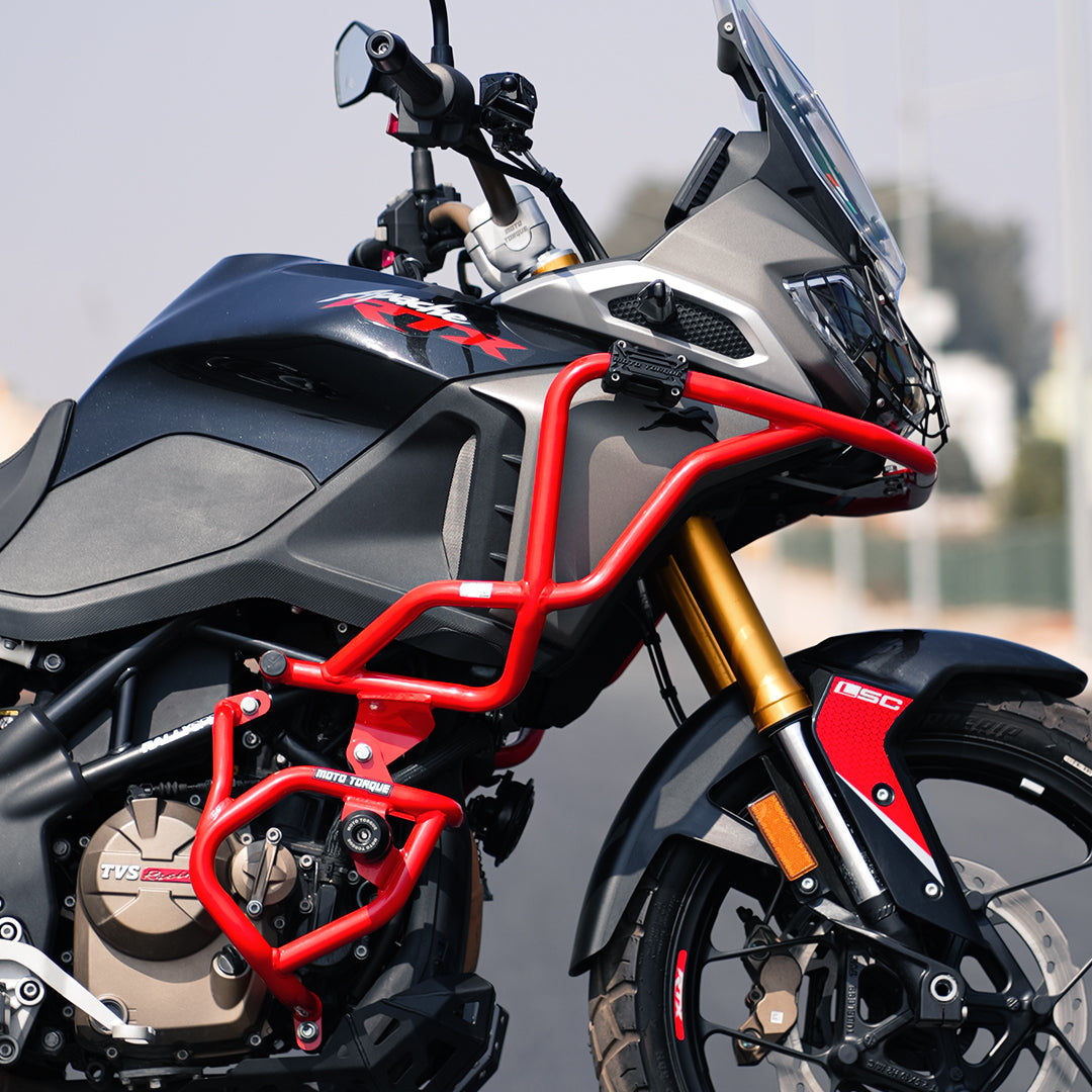 STALLION CRASH GUARD(RED) FOR TVS APACHE RTX 300