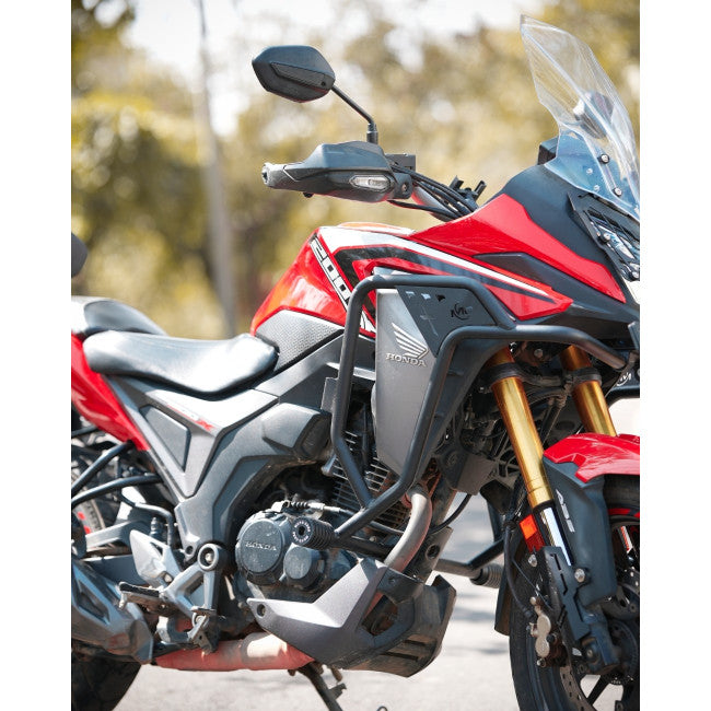 MotoCare Crash Guard with Dual Sliders for Honda CB200X | Heavy Duty Engine Protection Guard | Premium Bike Safety Crash Bar