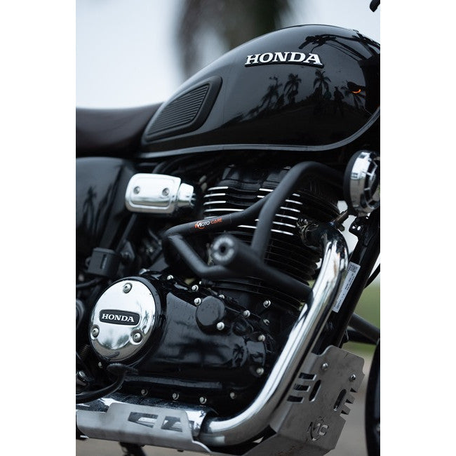 MotoCare Crash Guard with Dual Sliders for Honda CB350 | Heavy Duty Engine Protection Frame