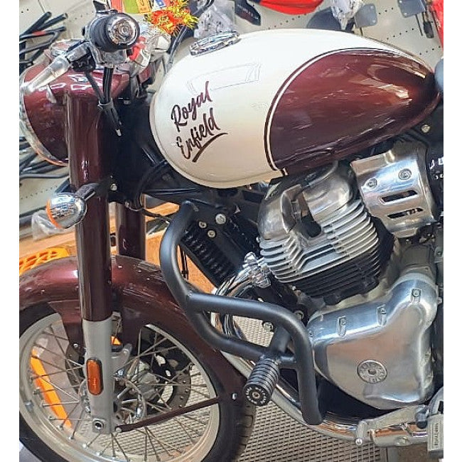 MotoCare Crash Guard with Dual Sliders for Royal Enfield Classic 650 – Heavy Duty Engine Protection
