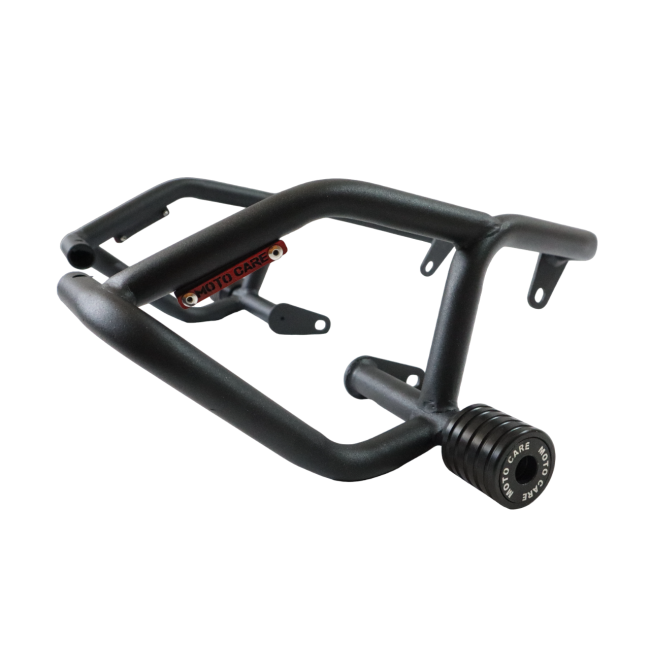MotoCare Crash Guard with Dual Sliders for Jawa 42 | Heavy Duty Engine Protection Guard