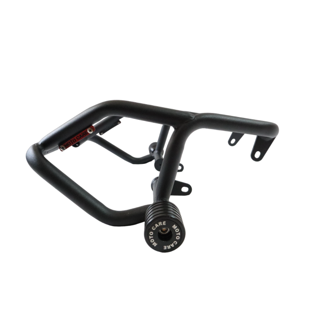 MotoCare Crash Guard with Dual Sliders for Jawa 42 | Heavy Duty Engine Protection Guard