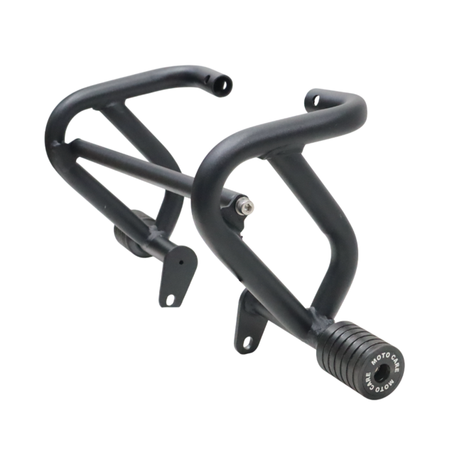 MotoCare Crash Guard with Dual Sliders for Jawa 42 Bobber | Heavy Duty Engine Protection Guard with Frame Sliders