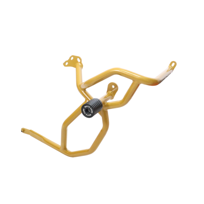 MotoCare Crash Guard with Dual Sliders (Gold) for Royal Enfield Himalayan 450 | Engine Protection