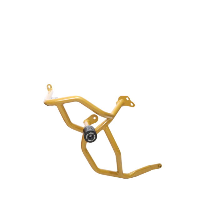 MotoCare Crash Guard with Dual Sliders (Gold) for Royal Enfield Himalayan 450 | Engine Protection