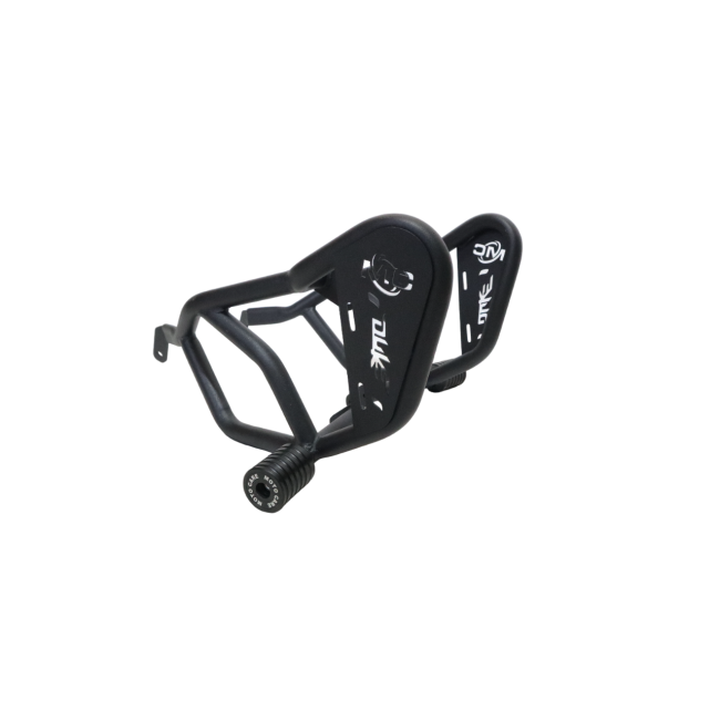 MotoCare KTM Duke 200 BS6 Crash Guard with Dual Sliders (With Logo) – Heavy Duty Engine Protection & Frame Safety