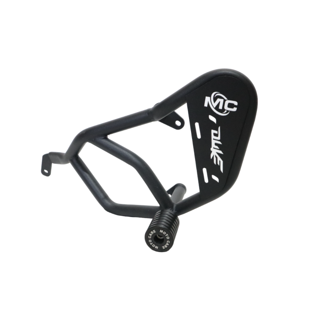 MotoCare KTM Duke 200 BS6 Crash Guard with Dual Sliders (With Logo) – Heavy Duty Engine Protection & Frame Safety