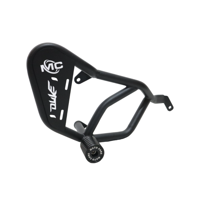 MotoCare KTM Duke 200 BS6 Crash Guard with Dual Sliders (With Logo) – Heavy Duty Engine Protection & Frame Safety