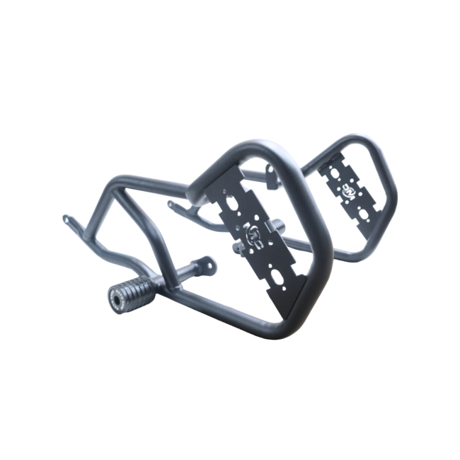 MotoCare Crash Guard with Dual Sliders & Plate for Bajaj Pulsar NS400Z | Engine Protection Guard