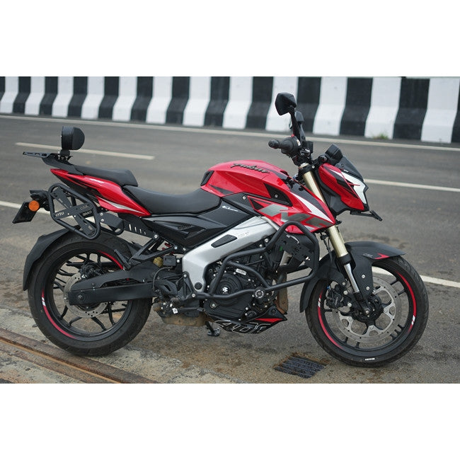 MotoCare Crash Guard with Dual Sliders & Plate for Bajaj Pulsar NS400Z | Engine Protection Guard